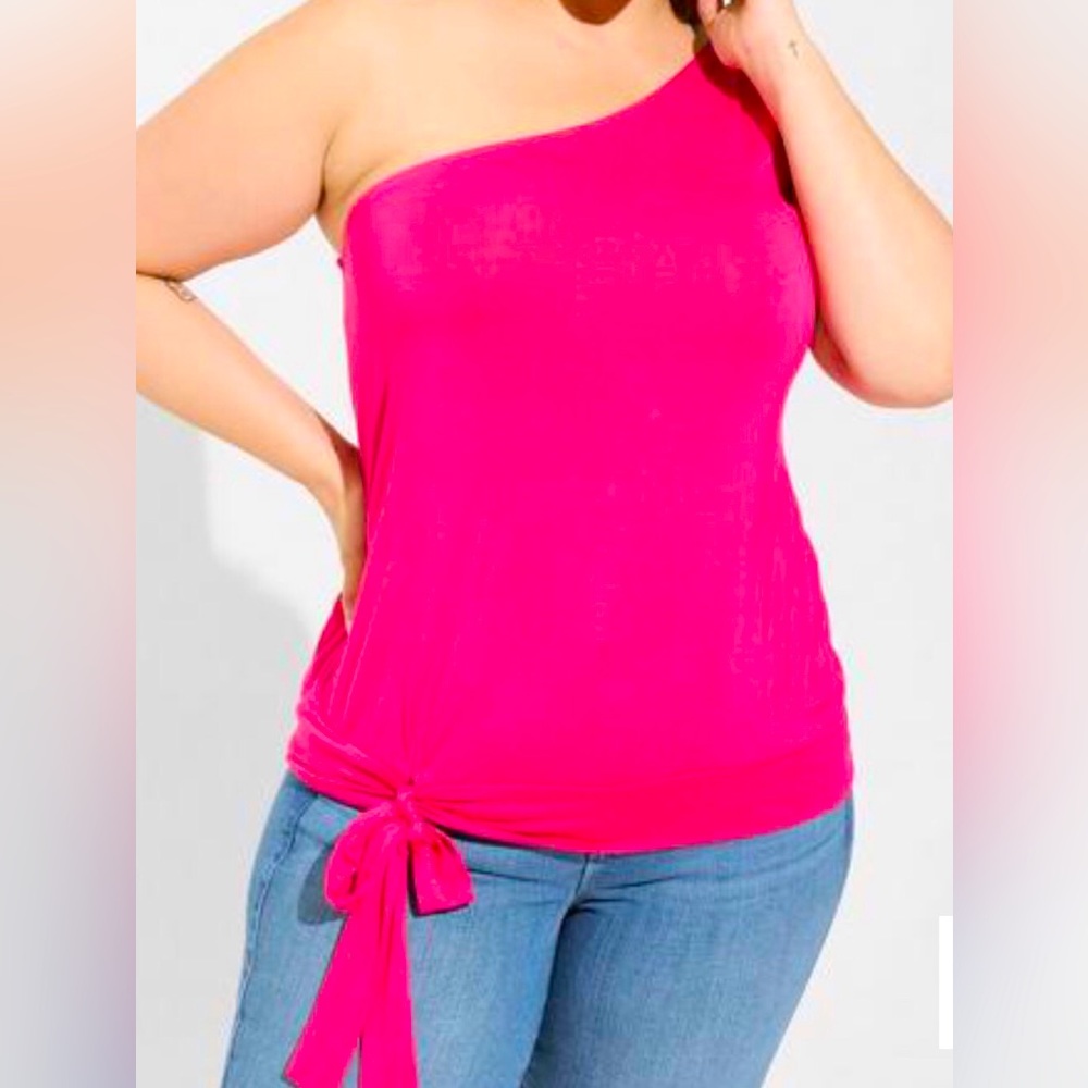 Torrid Pink One-Shoulder Tank Top